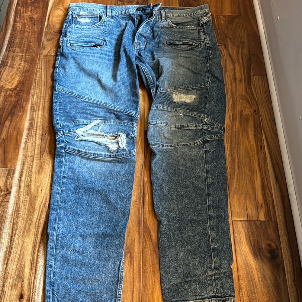 Hudson Blinder Biker Dark Wash Ribbed Moto Jeans